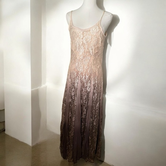 Vintage Dresses & Skirts - Vintage Fairycore  lace ombré maxi dress M